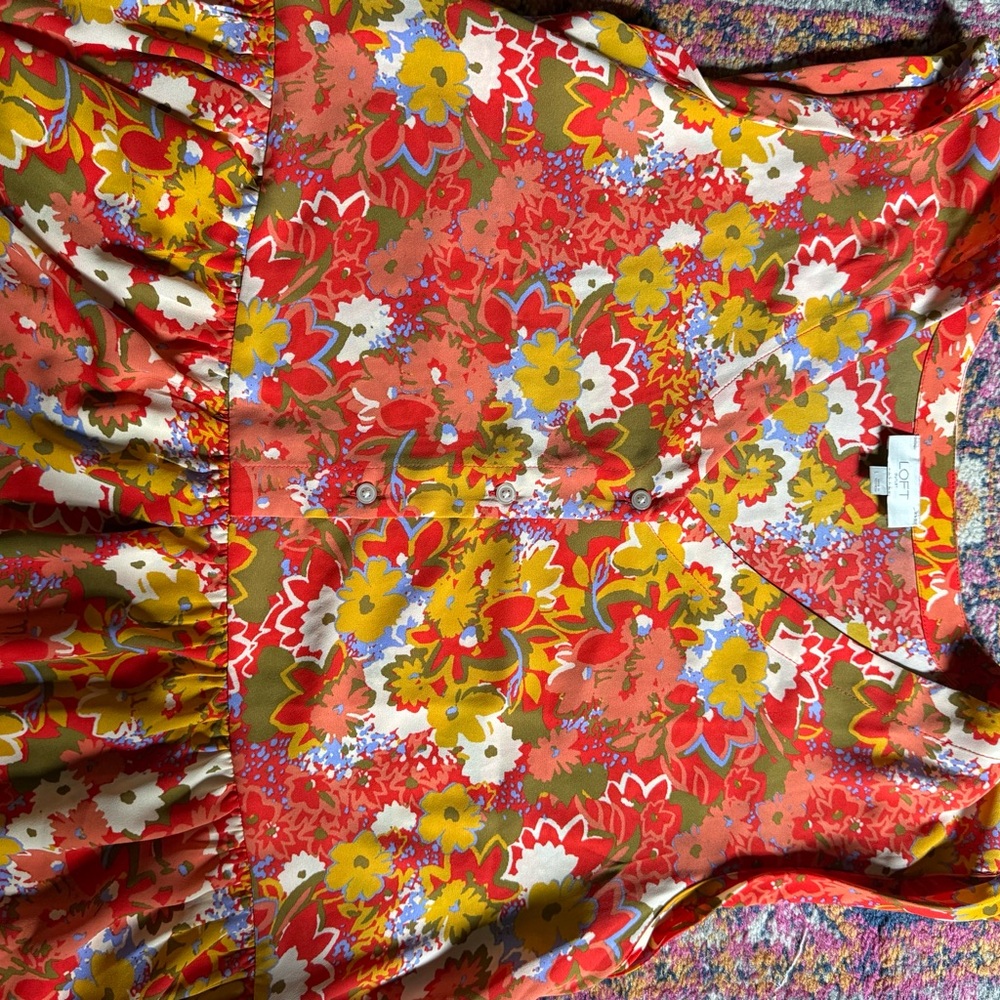 Colorful Floral Button Up - Picture 3 of 3